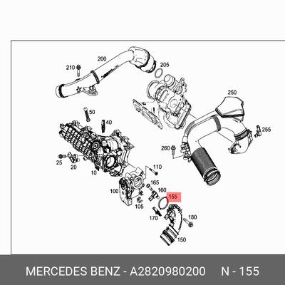 Mercedes A2820980200 Прокладка двигателя