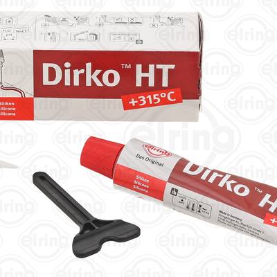 Elring 705.708 Герметик Dirko HT красный силиконовый 70мл (от -60С до +315С)