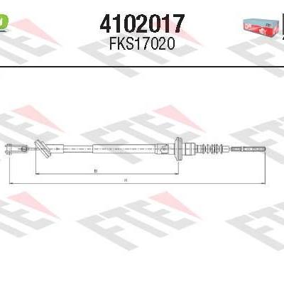 Valeo 4102017 Трос сцепления