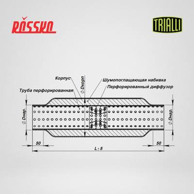 Trialli ESM 60300d Стронгер 60300-83 с перф. диффузором (алюм. сталь)