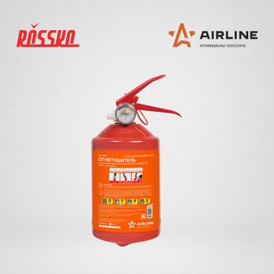 AIRLINE AO-OP1A Огнетушитель порошковый 1 кг ОП-1 с манометром ABCE AO-OP1A