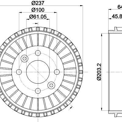 Textar 94046200 Барабан тормозной | зад |