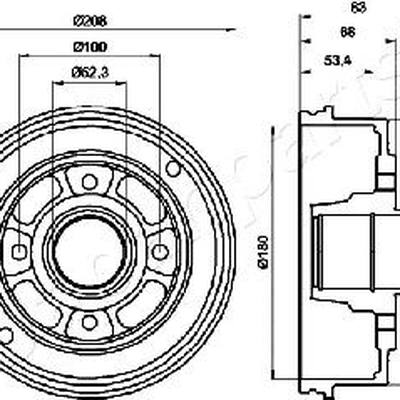 Japanparts TA-0707 Барабан тормозной
