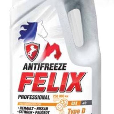 FELIX 430206333 Антифриз Type D G11 готовый -40C желтый 5 кг FELIX