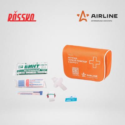 AIRLINE AM-07 Аптечка первой помощи в дорогу, текстильный футляр