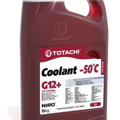 Totachi 44805 Антифриз, готовый раствор NIRO COOLANT G12+ -50°C красный 5кг