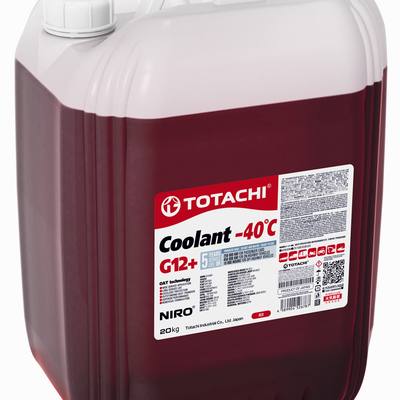 Totachi 43120 Антифриз, готовый раствор NIRO COOLANT G12+ -40°C красный 20кг
