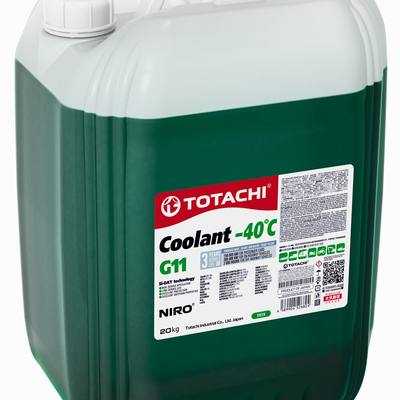 Totachi 43220 Антифриз, готовый раствор NIRO COOLANT G11 -40°C зелёный 20кг