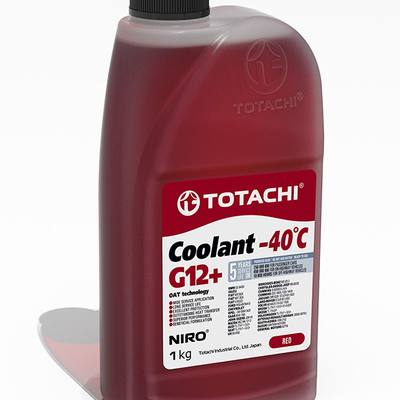 Totachi 43101 Антифриз, готовый раствор NIRO COOLANT G12+ -40°C красный 1кг