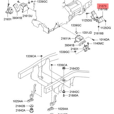 Hyundai/Kia 218323E252 Опора КПП