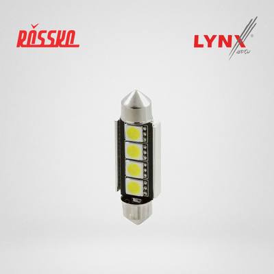 LYNXauto LD14105C Лампа светодиодная LED C5W T11x41 12V SV8,5-8 SMDx4 7000K CANbus
