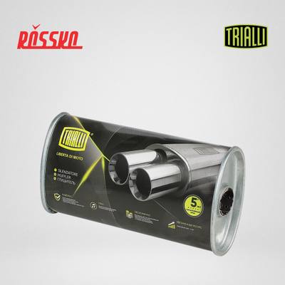 Trialli EMM 3501 Пламегаситель овальный 90х160 длина 450 перфорированная труба 63 