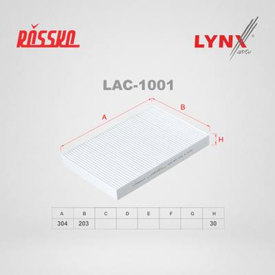 LYNXauto LAC-1001 Фильтр салонный стандарт