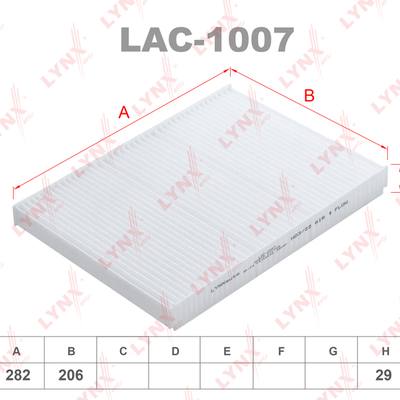 LYNXauto LAC-1007 Фильтр салонный стандарт