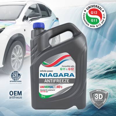NIAGARA 001001005011 Антифриз G11, готовый к применению, зеленый, канистра 5 кг. (M9811005)