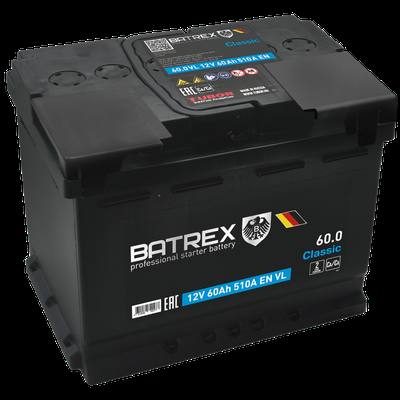 BATREX 4610082700277 Аккумулятор Classic 60 Ah, 510 A, 242 х 175 х 190 обр.