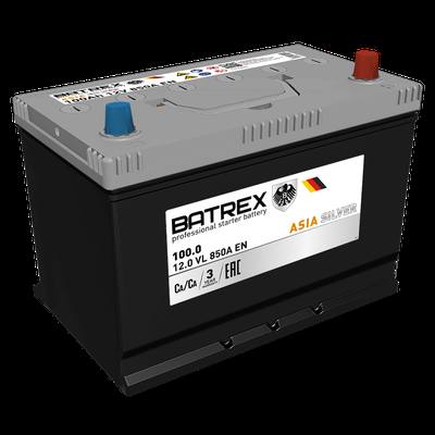 BATREX 4610082700376 Аккумулятор ASIA SILVER 100 Ah, 850 A, 304 х 175 х 221 обр. 140D31L