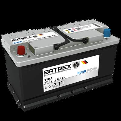 BATREX 4610082700505 Аккумулятор EUROSILVER 110 Ah, 930 A, 352 х 175 х 190 прям.