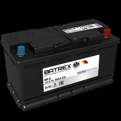 BATREX 4610082700512 Аккумулятор EUROSILVER 85 Ah, 800 A, 314 х 175 х 175 обр.