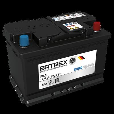 BATREX 4610082700550 Аккумулятор EUROSILVER 70 Ah, 720 A, 278 х 175 х 190 обр.