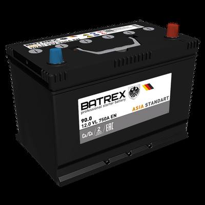BATREX 4610082700598 Снят с производства Аккумулятор ASIA STANDART 90 Ah, 750 A, 304 х 175 х 221 обр.