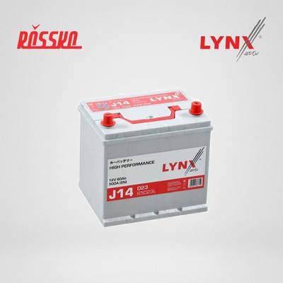 LYNXauto J14 Снят с производства Аккумулятор 60 Ah, 500 A, обратная, 232x173x225, JIS 65D23L