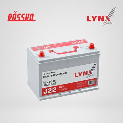 LYNXauto J22 Снят с производства Аккумулятор 95 Ah, 780 A, обратная, 306x173x225, JIS 125D31L