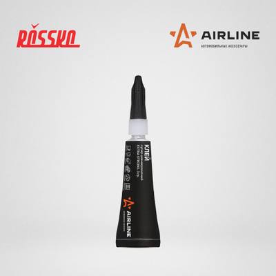 AIRLINE ADGC007 Клей супер цианакрилатный EXTRA STRONG, 1 шт., 3 гр. блистеры на подложке