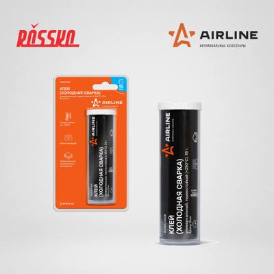 AIRLINE ADEC004 Клей (холодная сварка), универсальный, термостойкий (+250 C), 55 гр., блистер