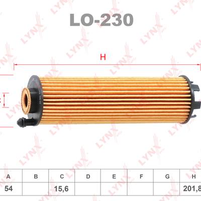 LYNXauto LO-230 Фильтр масляный (картридж)