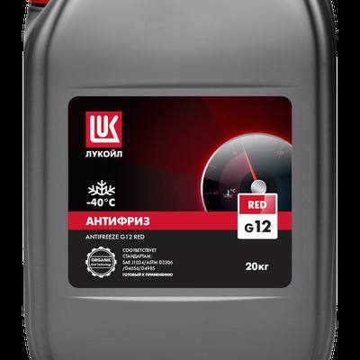 Лукойл 3474043 Антифриз, готовый раствор красный -40 G12 RED, 20кг