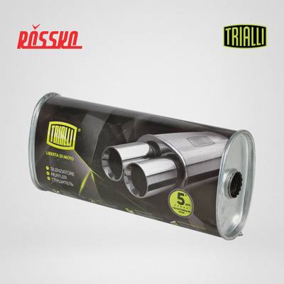 Trialli EMM 3604 Глушитель универс. (овальный) 131х221, L=485, d=50 (алюм. сталь)