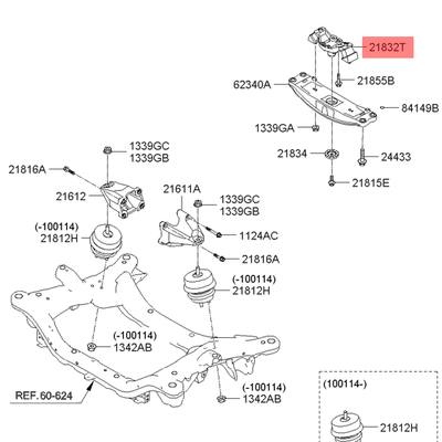 Hyundai/Kia 218323M000 ОПОРА АКПП[r17].