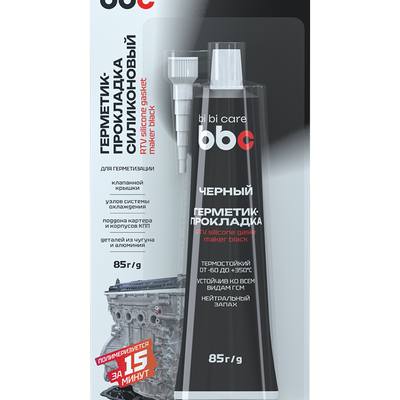 BiBiCare 4415 Герметик-прокладка силиконовый черный, 85Г