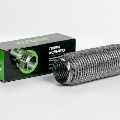 TIXONA P64250WM Гофра Кольчуга 64/250 (AISI 304 wire mesh, interlock)