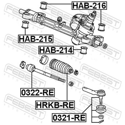 PolyBlack H062373 Полиуретановый сайлентблок рулевой рейки (Кратность 1 шт.)
