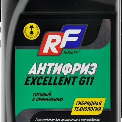 RUSEFF 17341N Антифриз ANTIFREEZE EXCELLENT G11 Зеленый, 1л