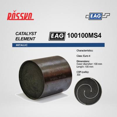 EAG 100100MS4 Каталитический блок металл. 100x100 300cpsi Euro 4 EAG