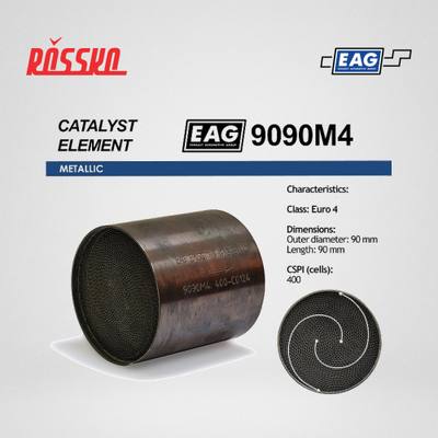 EAG 9090M4 Каталитический блок металл. 90x90 Euro 4 EAG