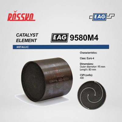 EAG 9580M4 Каталитический блок металл. 95x80 Euro 4 EAG