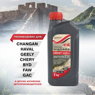 NIAGARA 012001001058 Жидкость охлаждающая Антифриз Ниагара Great Wall 40 OAT 1 кг