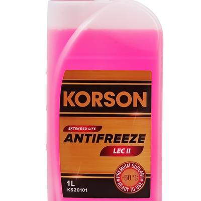 KORSON KS20101 Антифриз, готовый раствор LEC II -50, розовый 1л