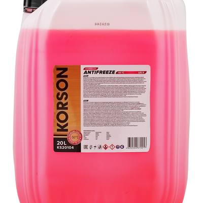 KORSON KS20104 Антифриз, готовый раствор LEC II -50, розовый 20л