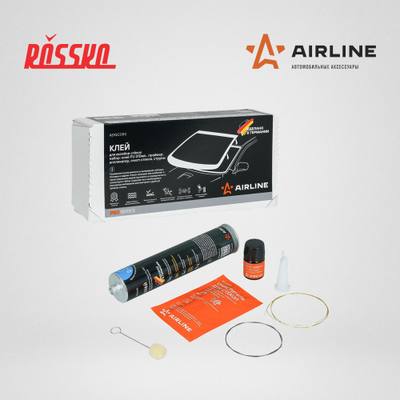 AIRLINE ADGC050 Клей для вклейки стёкол PRO(набор: клей PU 310мл.,праймер,аппликатор,очист.cтекла, струны)
