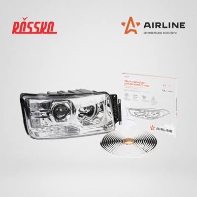 AIRLINE ADGC047 Лента-герметик для вклейки стёкол фар и фонарей, бутиленовая, d 7.9*5,5м, черная