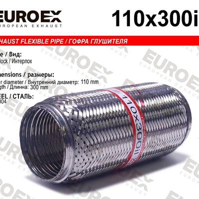 EUROEX 110x300il Гофра глушителя 100x200 усиленная (INTERLOCK)