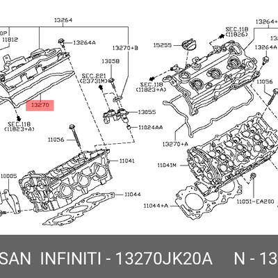 LYNXauto SG-1166 Прокладка крышки ГБЦ