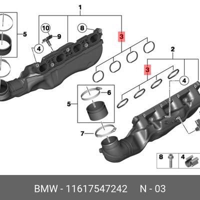 LYNXauto SK-1383 Прокладка впускного коллектора