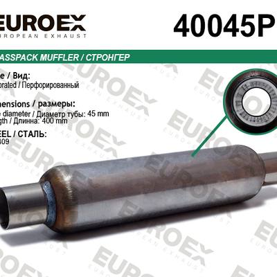 EUROEX 40045P Стронгер нерж. перфорированный (45x300x400)