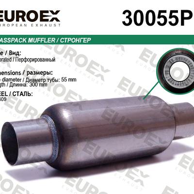 EUROEX 30055P Стронгер нерж. перфорированный (55x200x300)